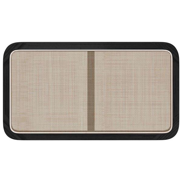 Grote foto vidaxl hoofdbord met hoofdeinde zwart 100 x 55 x 3 cm rattan antiek en kunst stoelen en banken