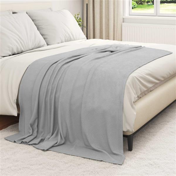Grote foto vidaxl kleden 24 pcs grijs 200 x 150 cm fleece huis en inrichting bedden