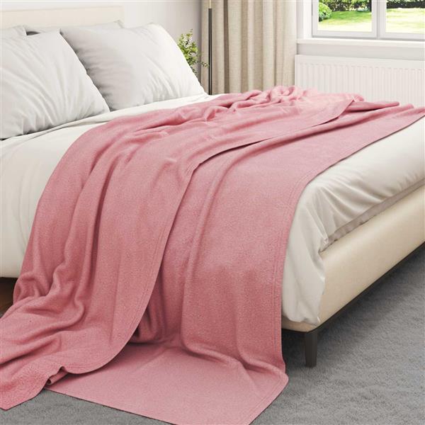Grote foto vidaxl kleden 6 pcs roze 270 x 240 cm fleece huis en inrichting bedden