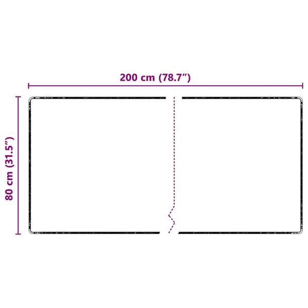 Grote foto vidaxl tapijt loper zwart 80 x 200 cm 100 polypropylene tuft huis en inrichting vloerbedekking en kleden