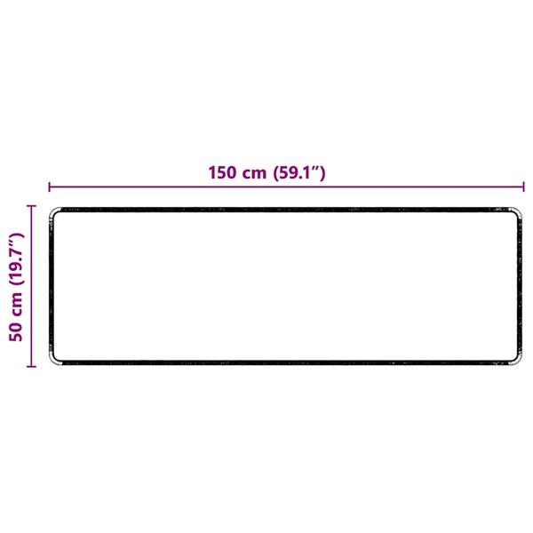 Grote foto vidaxl tapijt loper zwart 50 x 150 cm 100 polypropylene tuft huis en inrichting vloerbedekking en kleden