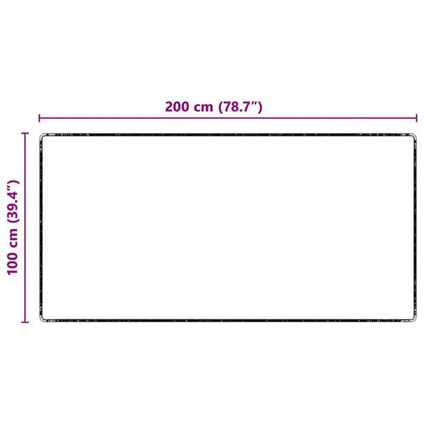 Grote foto vidaxl tapijt loper grijs 100 x 200 cm 100 polypropylene tuft huis en inrichting vloerbedekking en kleden