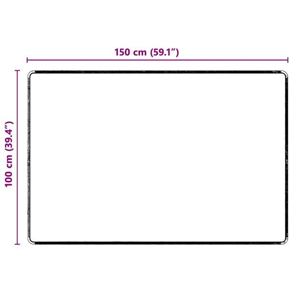 Grote foto vidaxl tapijt loper grijs 100 x 150 cm 100 polypropylene tuft huis en inrichting vloerbedekking en kleden