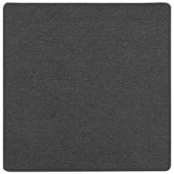 Grote foto vidaxl tapijt loper donkergrijs 100 x 100 cm 100 polypropyleen huis en inrichting vloerbedekking en kleden