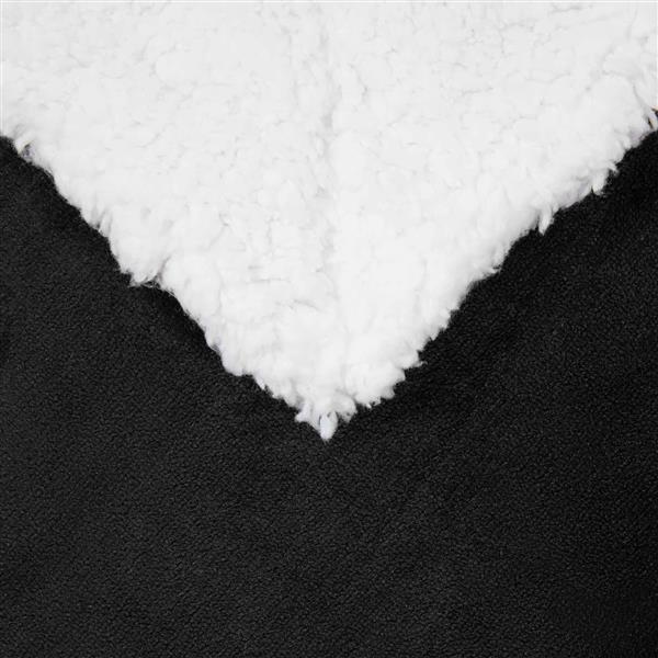 Grote foto vidaxl gooi deken zwart 220 x 240 cm fleece huis en inrichting bedden