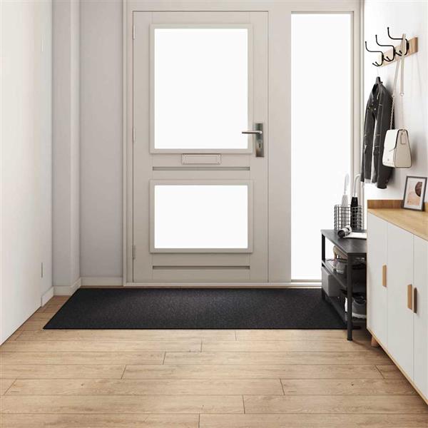 Grote foto vidaxl tapijt loper antraciet 100 x 200 cm 100 polypropyleen huis en inrichting vloerbedekking en kleden