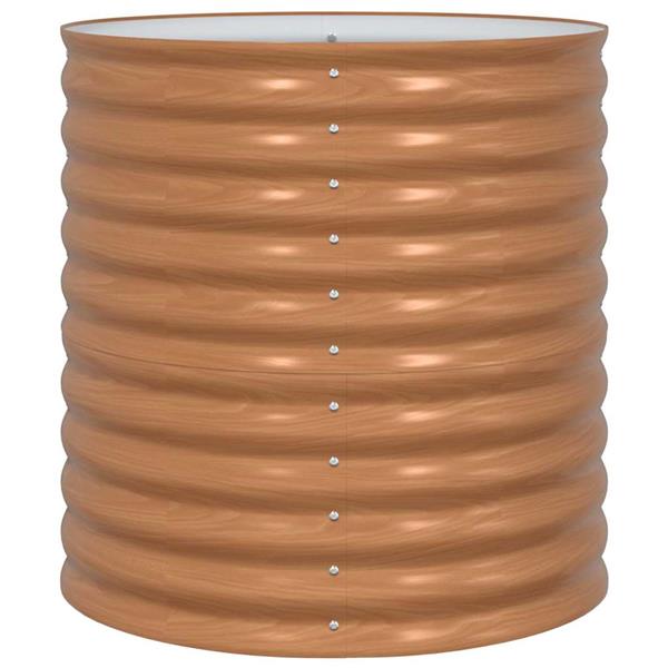 Grote foto vidaxl verhoogd bed bruin 80 x 80 x 81 cm staal tuin en terras overige tuin en terras