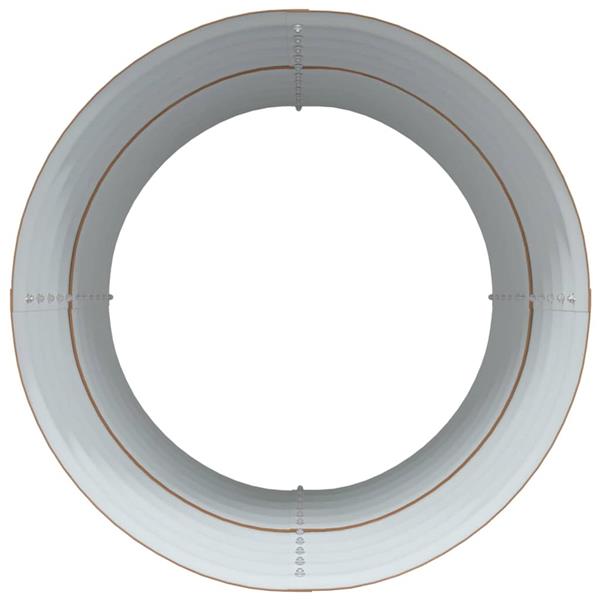 Grote foto vidaxl verhoogd bed bruin 80 x 80 x 81 cm staal tuin en terras overige tuin en terras