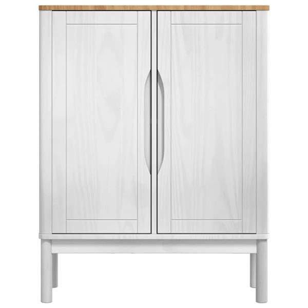 Grote foto vidaxl dressoir floro wit 70 x 30 x 70 5 cm massief vurenhout huis en inrichting overige