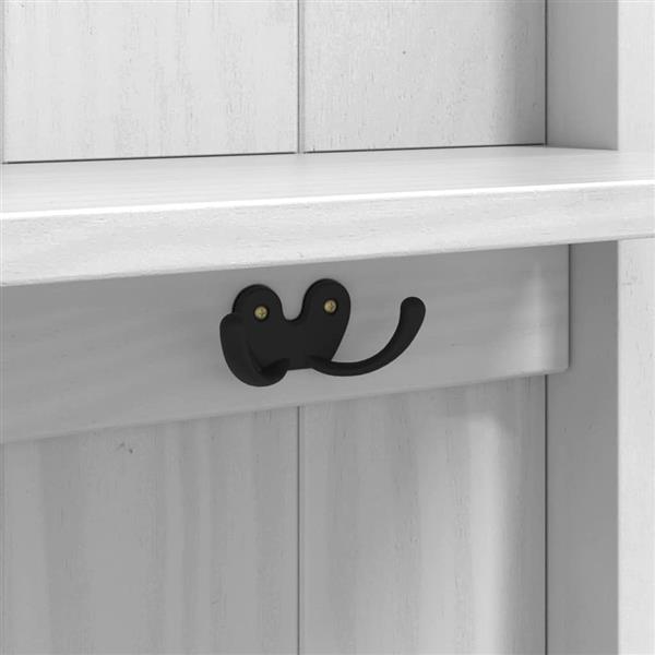 Grote foto vidaxl halkast met plank floro wit 50 x 40 x 158 cm massief vurenhout huis en inrichting overige huis en inrichting