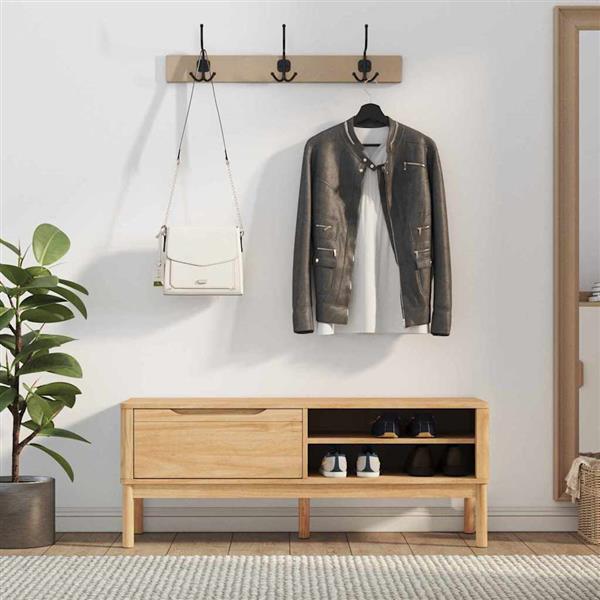 Grote foto vidaxl hal bank floro wasbruin 115 x 40 x 45 cm massief vurenhout huis en inrichting overige huis en inrichting