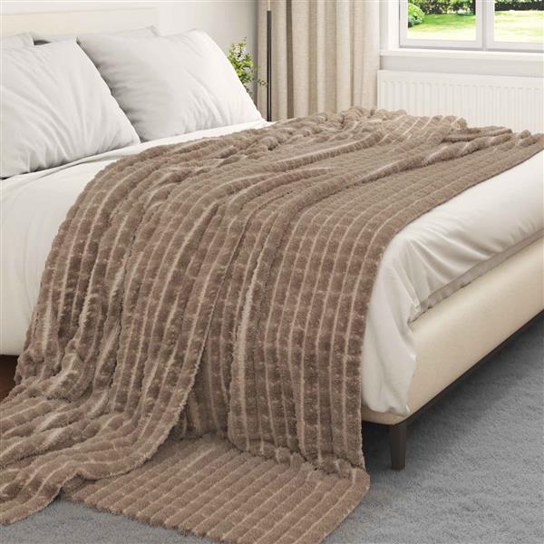 Grote foto vidaxl kleden 6 pcs kameel 270 x 240 cm fleece huis en inrichting bedden