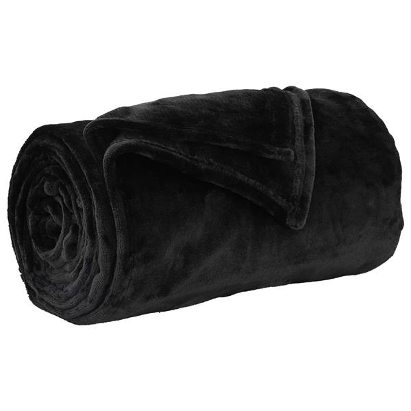 Grote foto vidaxl kleden 6 pcs zwart 150 x 200 cm fleece huis en inrichting bedden