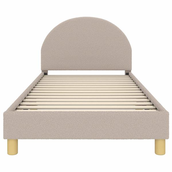 Grote foto vidaxl bedframe voor kinderen met hoofdbord lichtgrijs 90 x 200 cm antiek en kunst stoelen en banken