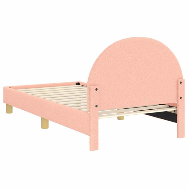 Grote foto vidaxl bedframe voor kinderen met hoofdbord roze 80 x 160 cm antiek en kunst stoelen en banken