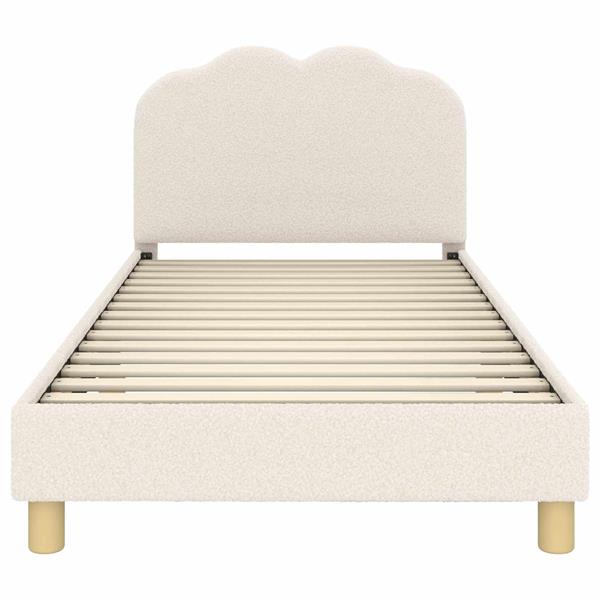 Grote foto vidaxl bedframe voor kinderen met hoofdbord cr me 90 x 190 cm antiek en kunst stoelen en banken