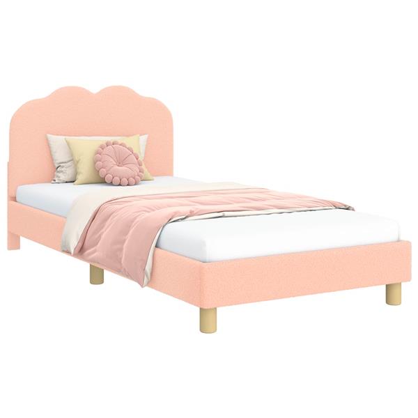 Grote foto vidaxl bedframe voor kinderen met hoofdbord roze 80 x 200 cm antiek en kunst stoelen en banken