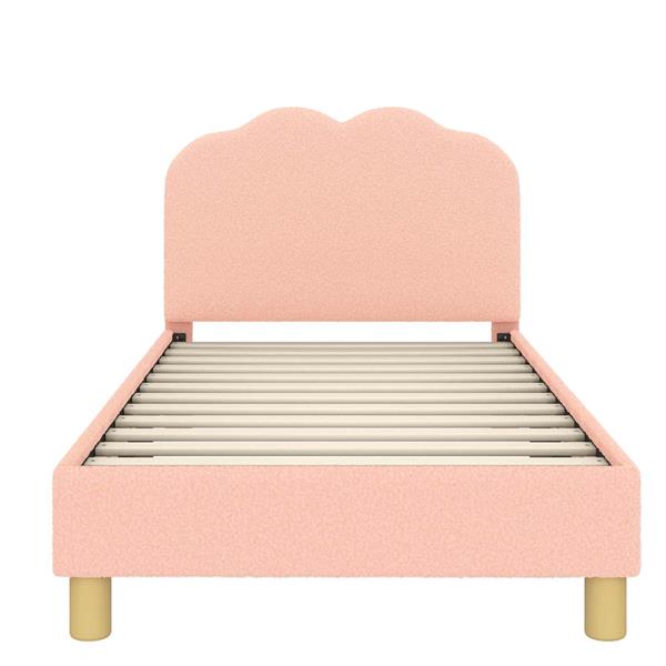 Grote foto vidaxl bedframe voor kinderen met hoofdbord roze 80 x 160 cm antiek en kunst stoelen en banken