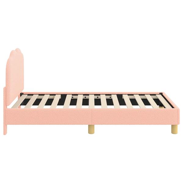 Grote foto vidaxl bedframe voor kinderen met hoofdbord roze 80 x 160 cm antiek en kunst stoelen en banken