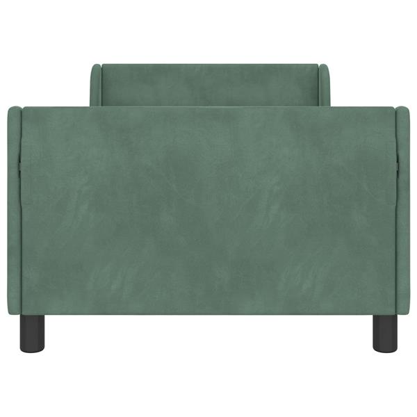 Grote foto vidaxl bedframe voor kinderen met hoofdbord zeegroen 80 x 200 cm antiek en kunst stoelen en banken