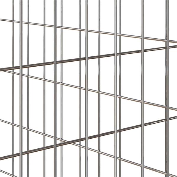 Grote foto vidaxl vierkante composter 50 x 50 x 50 cm ijzer tuin en terras hekken en schuttingen