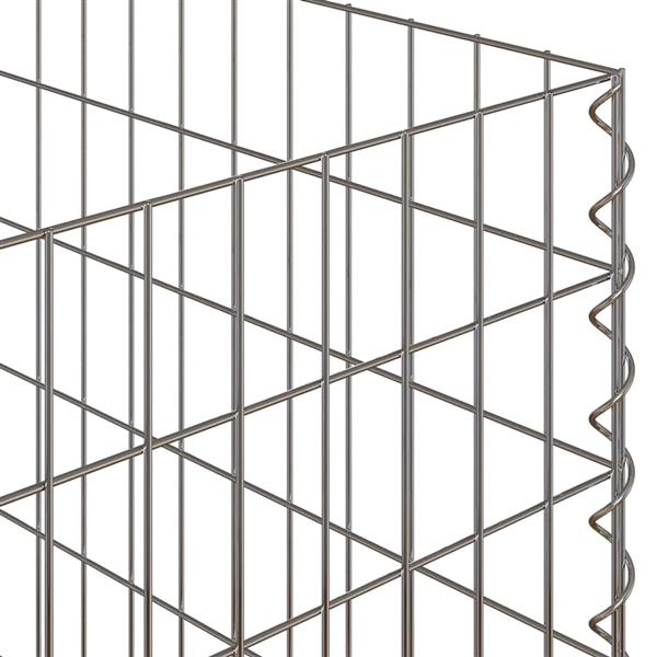 Grote foto vidaxl vierkante composter 50 x 50 x 50 cm ijzer tuin en terras hekken en schuttingen