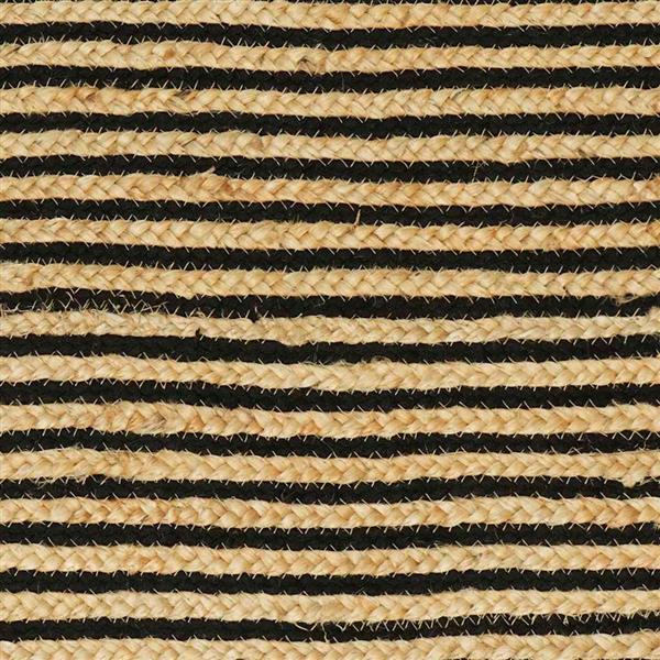 Grote foto vidaxl vloerkleed natuurlijk en zwart 122 x 183 cm jute huis en inrichting vloerbedekking en kleden