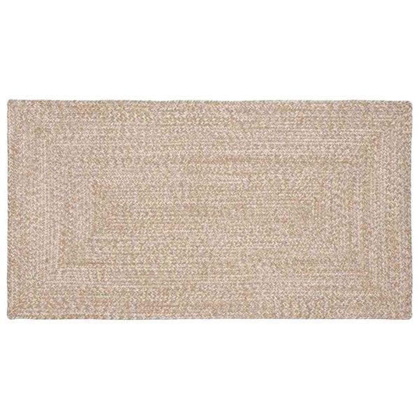 Grote foto vidaxl vloerkleden rechthoekig natuurlijk en wit 100 x 200 cm jute huis en inrichting vloerbedekking en kleden