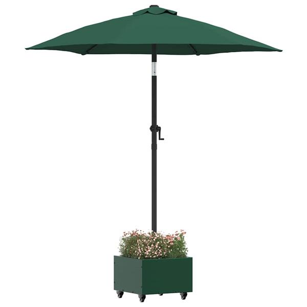 Grote foto vidaxl parasolvoet groen 45 x 45 x 45 cm staal tuin en terras overige tuin en terras
