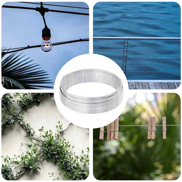 Grote foto vidaxl hek binddraad zilver 80 m warm verzinkte draad tuin en terras hekken en schuttingen