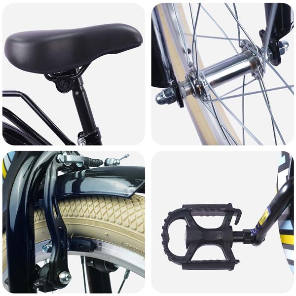 Grote foto vidaxl kinderfiets 24 inch voor 8 12 jaar oud zwart fietsen en brommers herenfietsen