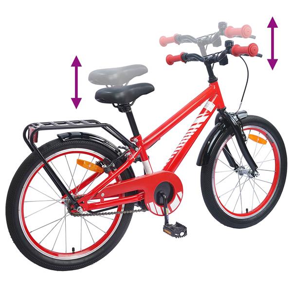 Grote foto vidaxl kinderfiets 20 inch voor 6 11 jaar oud rood fietsen en brommers herenfietsen