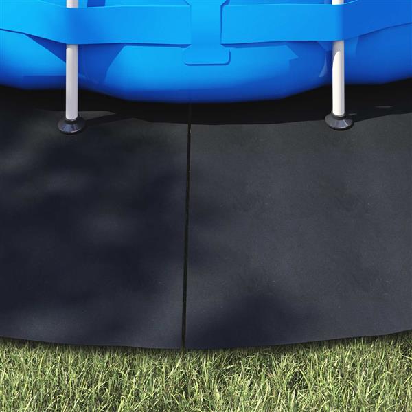 Grote foto vidaxl zwembad grondzeil zwart 500 cm niet geweven stof tuin en terras zwembaden toebehoren