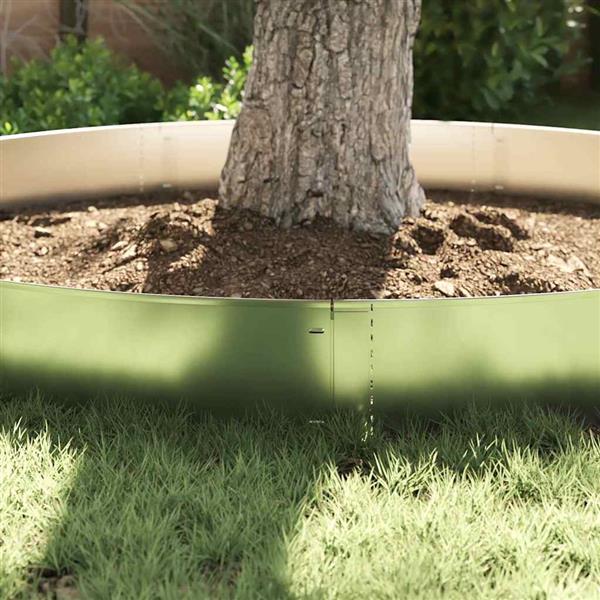 Grote foto vidaxl gazonranden 10 pcs zilver 100 x 25 x 0 07 cm tuin en terras tuindecoratie