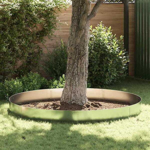 Grote foto vidaxl gazonranden 5 pcs zilver 100 x 25 x 0 07 cm tuin en terras tuindecoratie