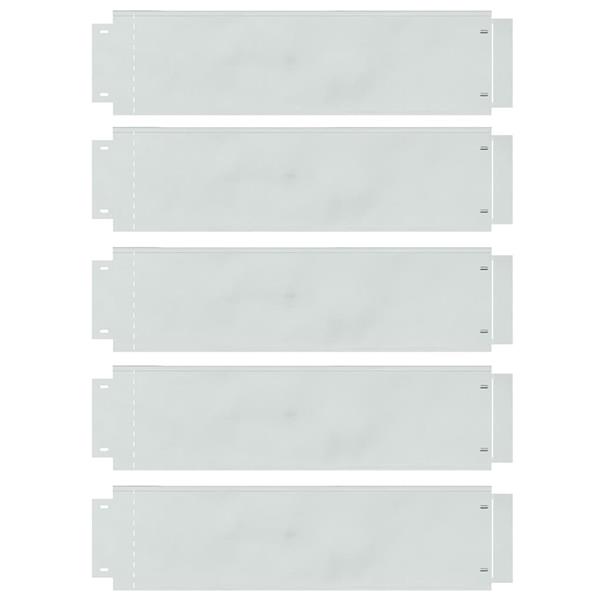 Grote foto vidaxl gazonranden 5 pcs zilver 100 x 25 x 0 07 cm tuin en terras tuindecoratie