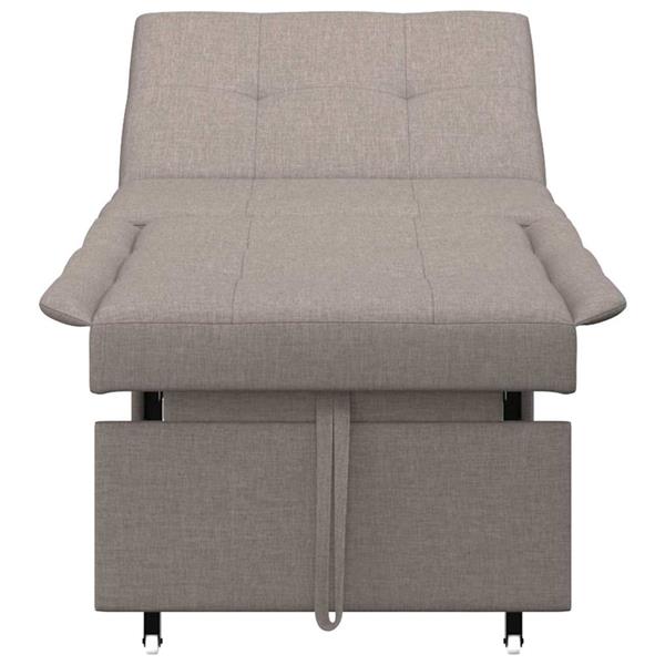 Grote foto vidaxl uittrekbare sofa bed taupe 194 x 50 x 82 cm multiplex huis en inrichting bankstellen
