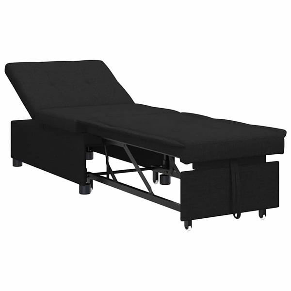 Grote foto vidaxl uittrekbare sofa bed zwart 194 x 50 x 82 cm multiplex huis en inrichting bankstellen