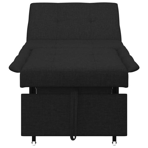 Grote foto vidaxl uittrekbare sofa bed zwart 194 x 50 x 82 cm multiplex huis en inrichting bankstellen