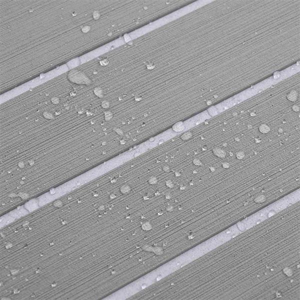 Grote foto vidaxl bootmat gestreept lichtgrijs met wit 240 x 90 x 0 5 cm eva doe het zelf en verbouw tegels