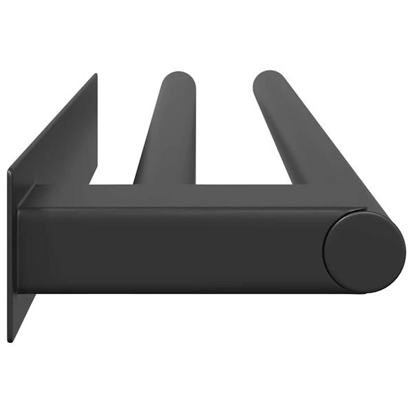 Grote foto vidaxl handdoekrek zwart 40 x 9 x 4 cm roestvrij staal huis en inrichting complete badkamers