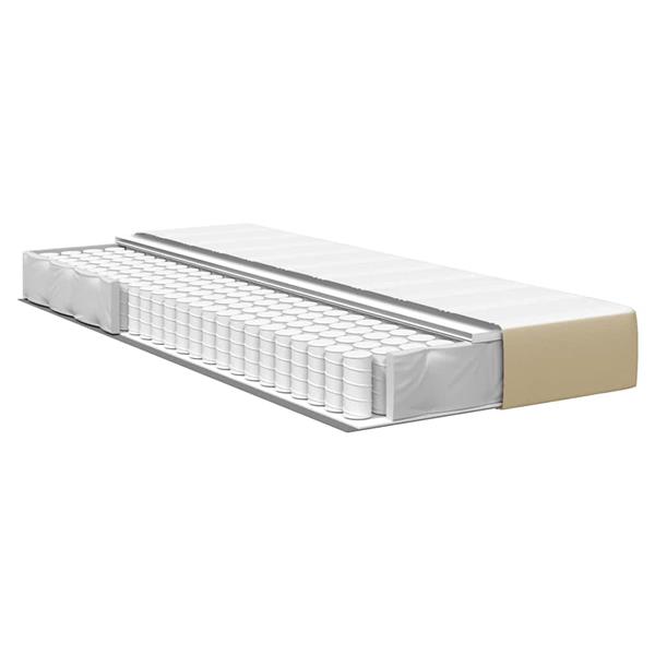 Grote foto vidaxl bedmatras met matras saliegroen 80 x 200 cm stof antiek en kunst stoelen en banken