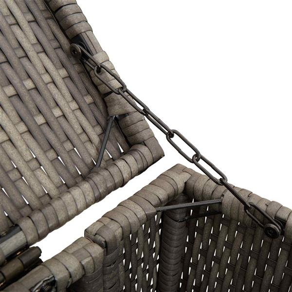 Grote foto vidaxl afvalbak box 2 pcs grijs 65 x 80 x 115 cm polyetheen tuin en terras tuinhuisjes en blokhutten