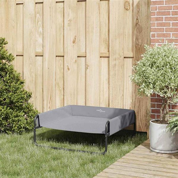 Grote foto vidaxl hondenbed lichtgrijs 85 x 85 x 33 cm staal dieren en toebehoren toebehoren