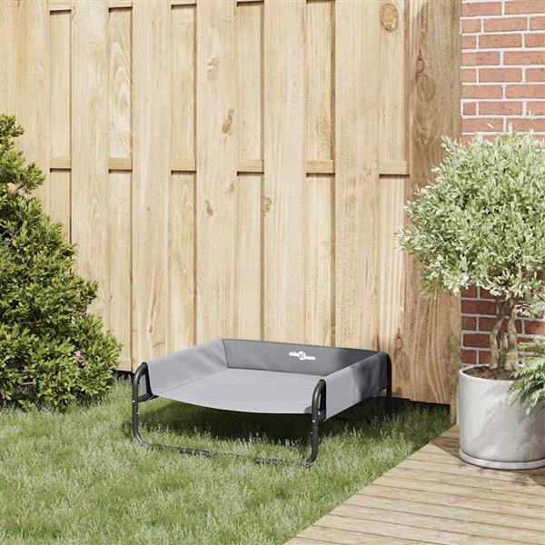 Grote foto vidaxl hondenbed lichtgrijs 75 x 75 x 30 cm staal dieren en toebehoren toebehoren