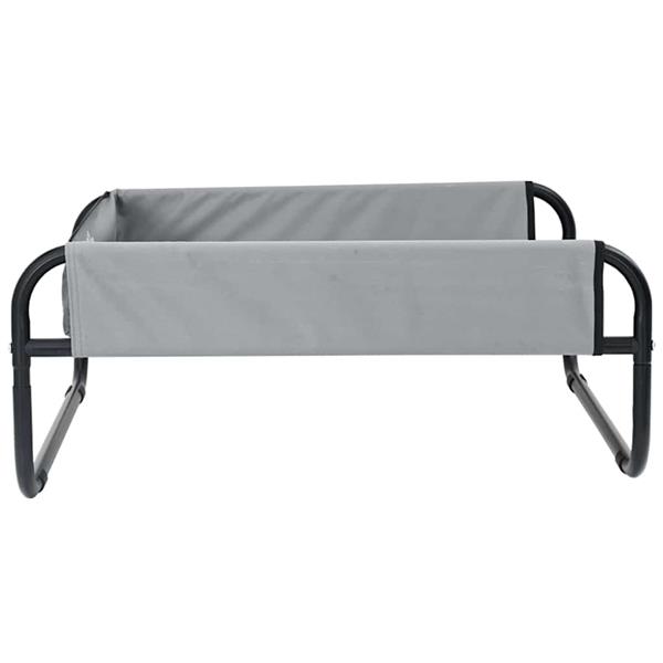 Grote foto vidaxl hondenbed lichtgrijs 75 x 75 x 30 cm staal dieren en toebehoren toebehoren