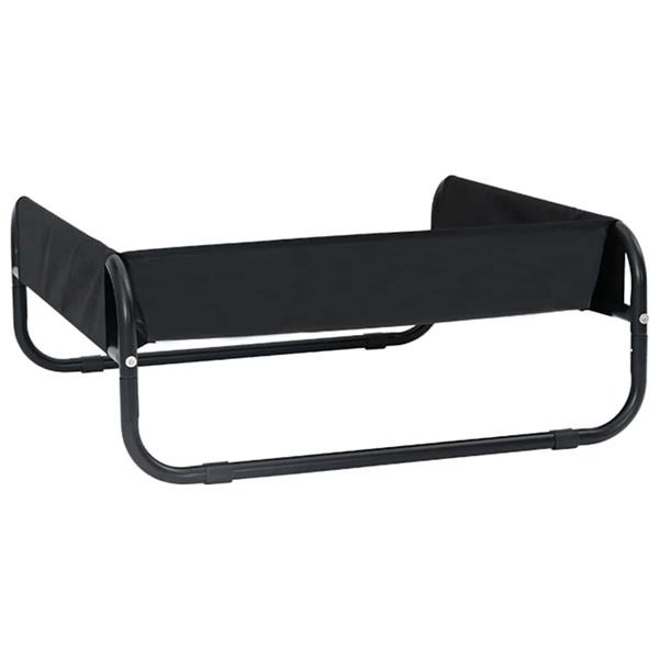 Grote foto vidaxl hondenbed zwart 75 x 75 x 30 cm staal dieren en toebehoren toebehoren