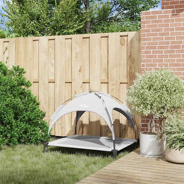 Grote foto vidaxl hondenbed zilvergrijs 104 x 86 x 84 5 cm staal dieren en toebehoren toebehoren