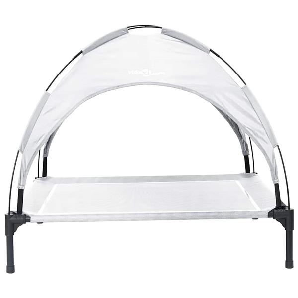 Grote foto vidaxl hondenbed zilvergrijs 104 x 86 x 84 5 cm staal dieren en toebehoren toebehoren