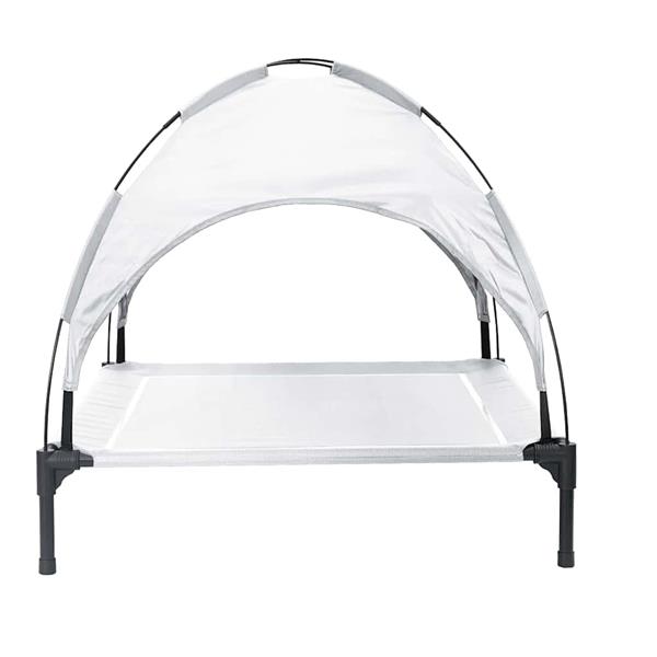 Grote foto vidaxl hondenbed zilvergrijs 90 x 81 x 80 5 cm staal dieren en toebehoren toebehoren